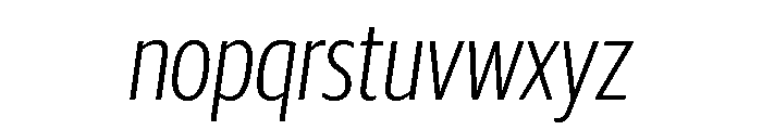 Guardian Sans Headline X Condensed Light Italic Font LOWERCASE