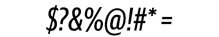 Guardian Sans Headline X Condensed Regular Italic Font OTHER CHARS