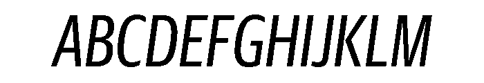 Guardian Sans Headline X Condensed Regular Italic Font UPPERCASE