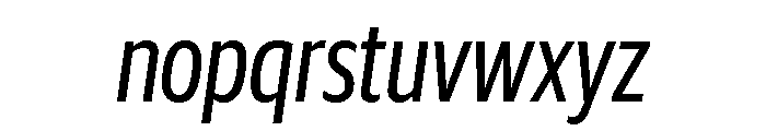 Guardian Sans Headline X Condensed Regular Italic Font LOWERCASE