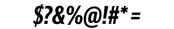 Guardian Sans Headline X Condensed Semibold Italic Font OTHER CHARS