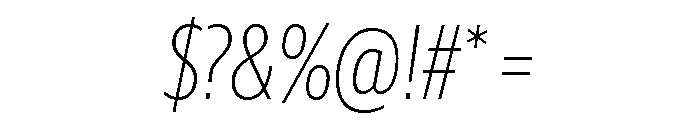 Guardian Sans Headline X Condensed Thin Italic Font OTHER CHARS