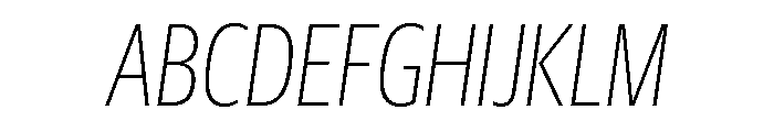 Guardian Sans Headline X Condensed Thin Italic Font UPPERCASE