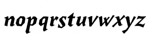 Guenter Bold Italic Font LOWERCASE