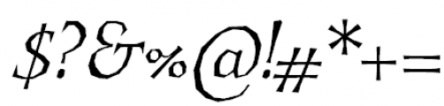 Guenter Italic Font OTHER CHARS