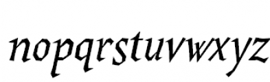 Guenter Italic Font LOWERCASE