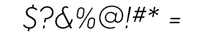 Guildford Light Italic Font OTHER CHARS