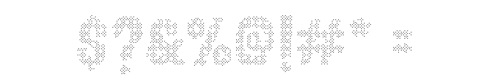 Gumdrop Halftone Font OTHER CHARS