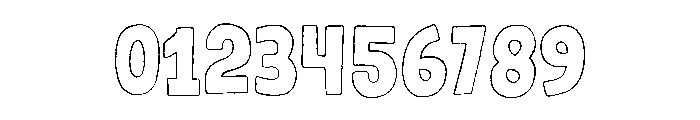 Gumdrop Outline Font OTHER CHARS