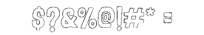 Gumdrop Outline Font OTHER CHARS