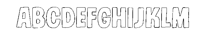 Gumdrop Outline Font UPPERCASE