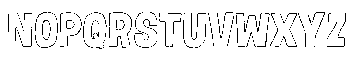 Gumdrop Outline Font UPPERCASE