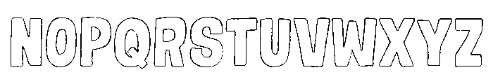 Gumdrop Outline Font LOWERCASE