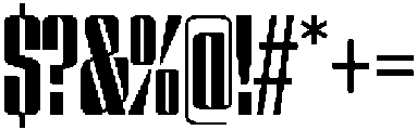 GW Lazor Compressed otf (400) Font OTHER CHARS