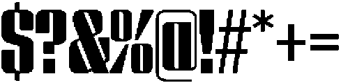 GW Lazor Condensed otf (400) Font OTHER CHARS