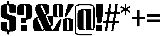 GW Lazor Semi Cond otf (400) Font OTHER CHARS
