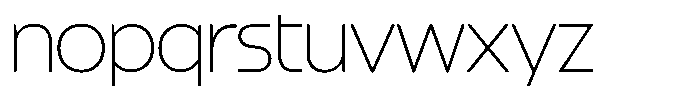 GW Esio Sans Extralight Font LOWERCASE