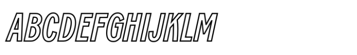GW Flatgrip Italic Outline Font UPPERCASE