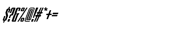 GW Gearly Compressed Italic Font OTHER CHARS