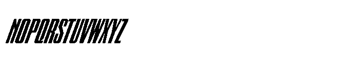 GW Gearly Compressed Italic Font LOWERCASE