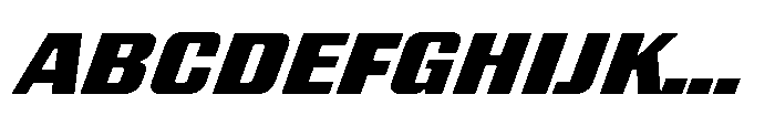GW Gearly Expanded Italic Font UPPERCASE