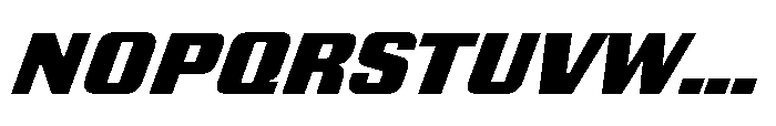 GW Gearly Expanded Italic Font UPPERCASE