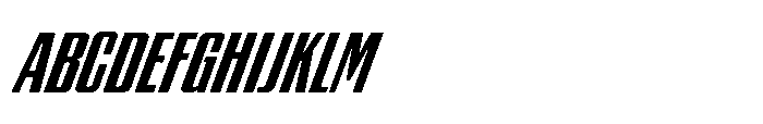 GW Gearly Extra Condensed Italic Font UPPERCASE
