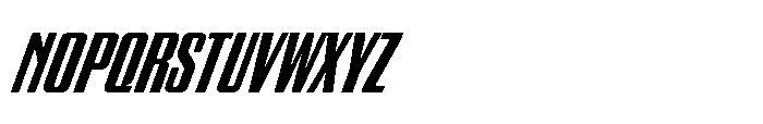 GW Gearly Extra Condensed Italic Font UPPERCASE