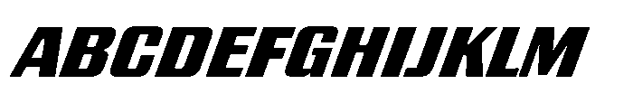 GW Gearly Semi Expanded Italic Font UPPERCASE