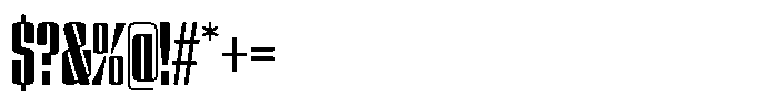 GW Lazor Compressed Font OTHER CHARS