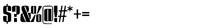GW Lazor Condensed Font OTHER CHARS