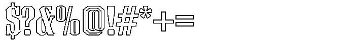 GW Mojo Blues Outline Font OTHER CHARS