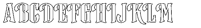GW Mojo Blues Outline Font UPPERCASE