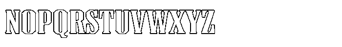 GW Mojo Blues Outline Font LOWERCASE