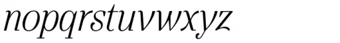 Gwyner Condensed Light Italic Font LOWERCASE