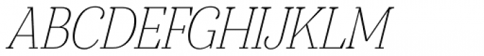 Gwyner Condensed Thin Italic Font UPPERCASE