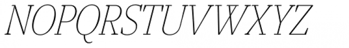 Gwyner Condensed Thin Italic Font UPPERCASE