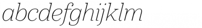 Gwyner Thin Italic Font LOWERCASE
