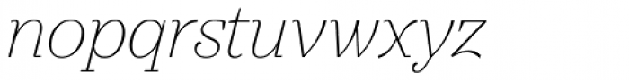 Gwyner Thin Italic Font LOWERCASE
