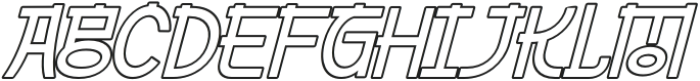 Gyeora Outline Slant otf (400) Font UPPERCASE