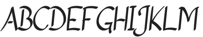 Gythar Regular otf (400) Font UPPERCASE