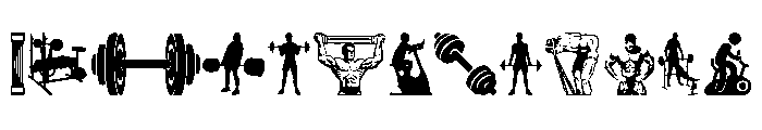 GYM Font LOWERCASE