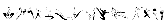 Gymnastics Font LOWERCASE