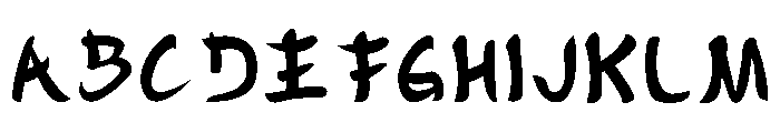 Gyosho Font UPPERCASE