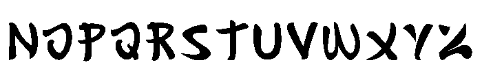 Gyosho Font UPPERCASE
