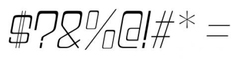 Gyparody Light Italic Font OTHER CHARS