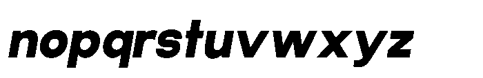 Gypsy Nue Heavy-Italic Font LOWERCASE
