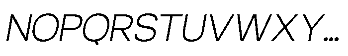 Gypsy Nue Thin-Italic Font UPPERCASE