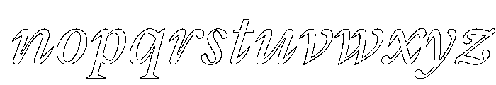 Gza Italic Font LOWERCASE