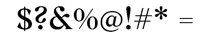 Gza Regular Font OTHER CHARS